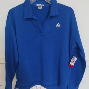 Reebok Royal Blue Collared Sweatshirt